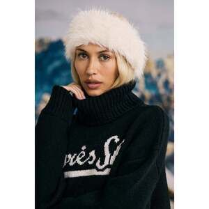 Oh Polly Faux-Fur Headband in Ice White Size One SizeOne Size